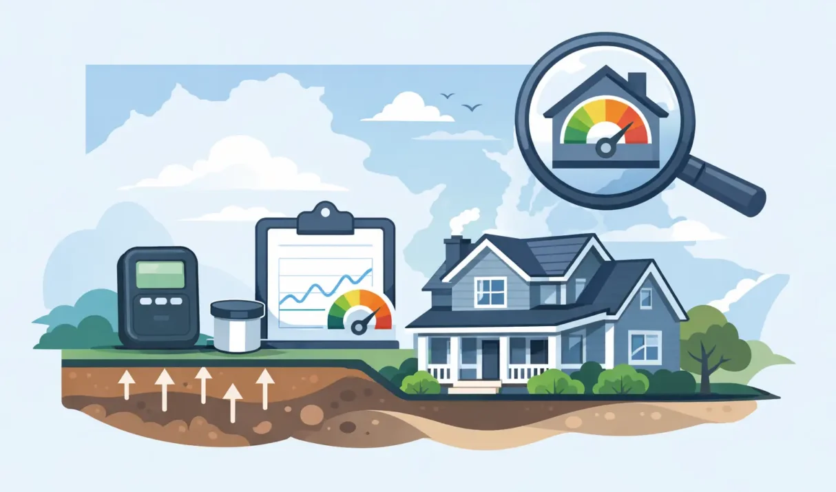 Radon Test Results Example for Maryland Homes